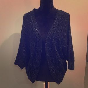 3/4 sleeved Maurice’s dolman cardigan black/silver